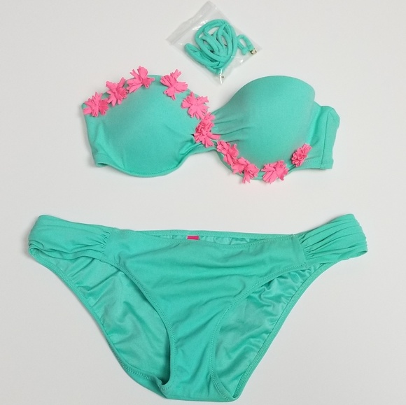 push up strapless bikini
